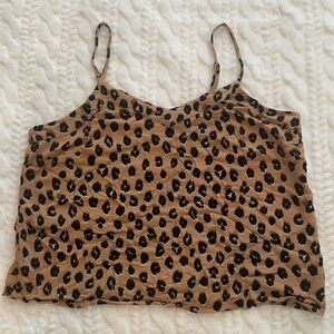 A New Day Leopard Camisole Tank Top Size EUC L